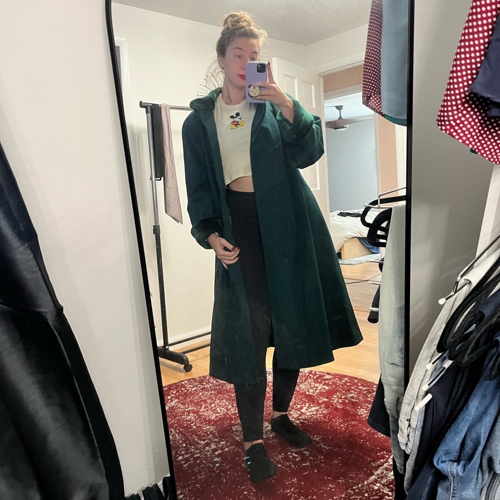 Braefair winter peacoat in royal green